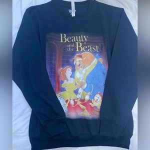 Disney Beauty and the Beast Long Sleeve vintage style Crewneck